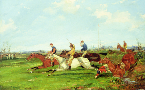 Point to Point Racing (oil on panel)