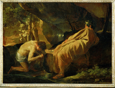 Midas at the source of the river Pactole (painting on canvas)