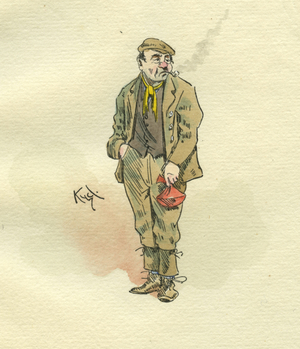 Character from Oliver Twist (ink & w/c on paper)
