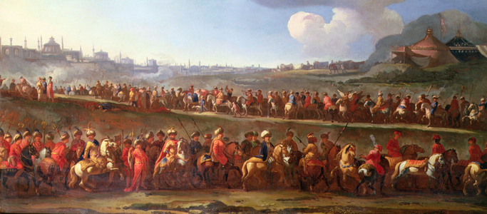 A Turkish Caravan outside Constantinople (oil on canvas)