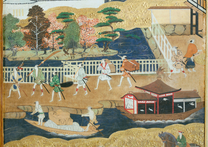 Osakazu Byobu - Japanese eight-panel folding screen (painting)