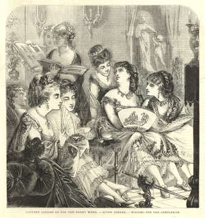 Country cousins up for the Derby Week (engraving)