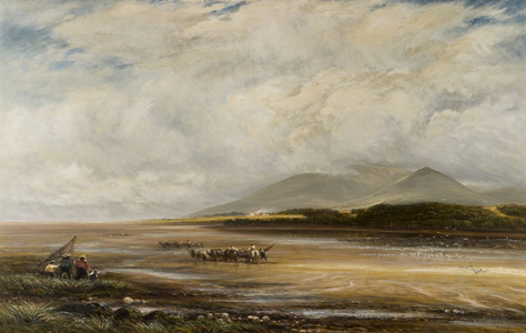 The Solway, Criffel in the distance (oil on canvas)