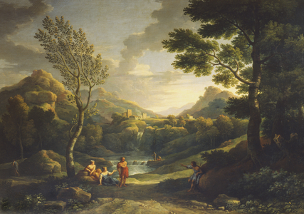 Landscape with waterfall