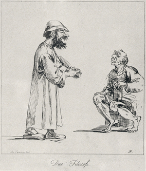 Two Philosophers, engraved by Arthur Pond, 1739 (engraving)