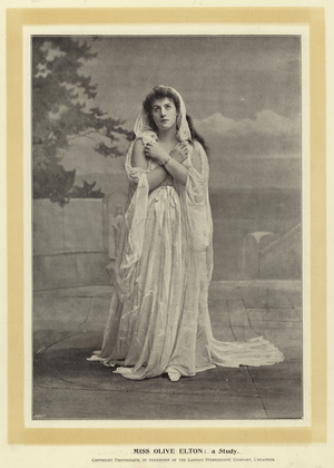 Miss Olive Elton: a Study (b/w photo)