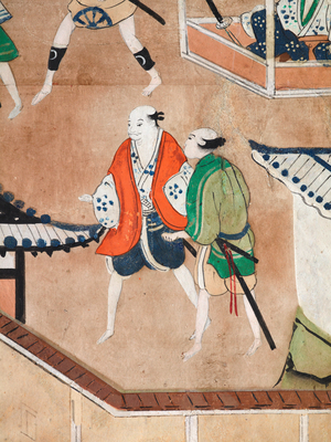 Osakazu Byobu - Japanese eight-panel folding screen (painting)