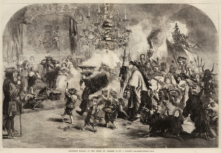 Christmas Masque at the Court of Charles II (engraving)