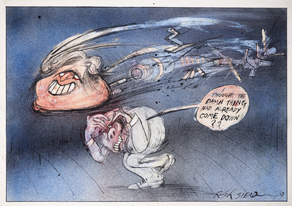 American Presidents 1, Jimmy Carter, 1979 (ink and acrylic on paper)
