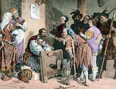 Drunkard in the pillory