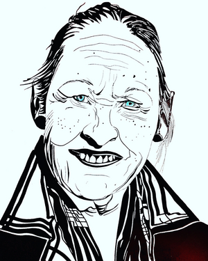Surportrait : Joséphine Bacon 1, 2021 (acrylic on paper)