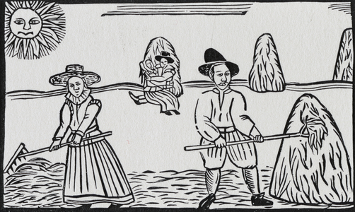 Haymaking. Early 17th ewntury woodcut.