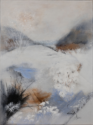 Winter's Song, 2024 (mixed media/oil on canvas)