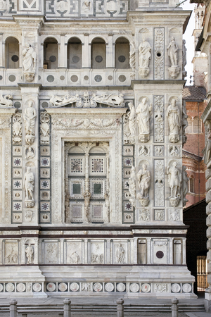 Detail of the exterior of Certosa di Pavia, Province of Pavia, Lombardy, Italy (photo)