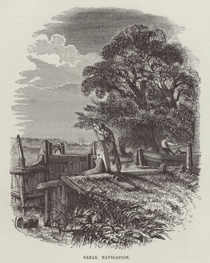 Canal navigation (engraving)