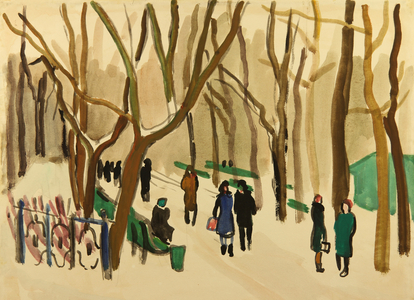 Petrovsky Boulevard, 1980 (tempera on paper)