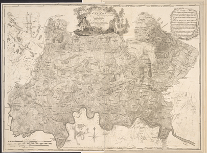 A Map of the County of Middlesex, Reduced from An Actual Survey in four sheets by John Rocque, 1757 (engraving)