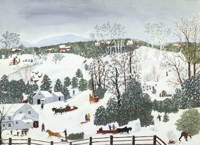 Out for Christmas Trees, 1946 (oil on pressed wood)