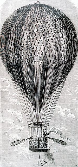 Vincenzo making his first balloon ascent in England