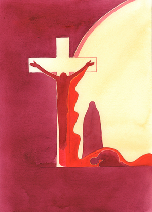 Only through the Blood of Christ have my sins been washed away, 2000 (w/c on paper)