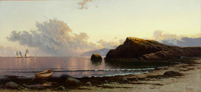 Sunset on the Coast 1885 (Oil on canvas)