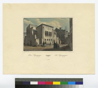 The Synagogue, Frankfurt am Main, c.1830 (hand-tinted engraving)