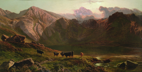 Llyn Idwal, North Wales (oil on canvas)