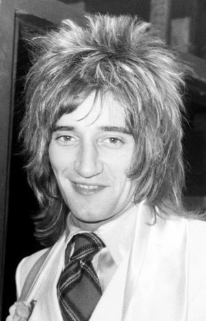 Rod Stewart, 1978 (b/w photo)