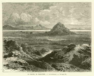 La Plaine de Marathon, Vue Generale (engraving)