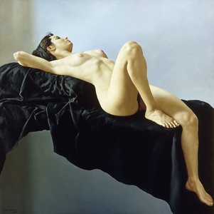 Reclining; Recostada, 1988 (oil on canvas)