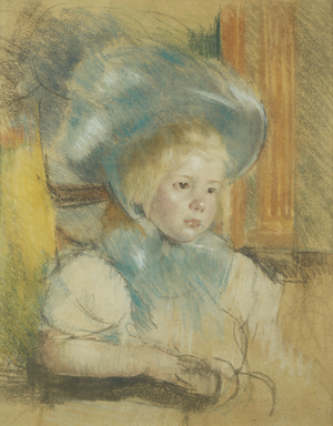 Simone in a Plumed Hat, c.1903 (pastel on japan paper)