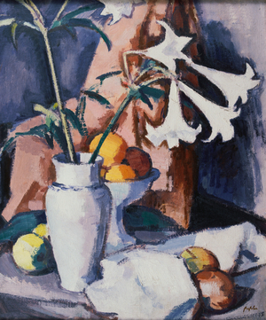 Madonna Lilies, c.1926 (oil on canvas)