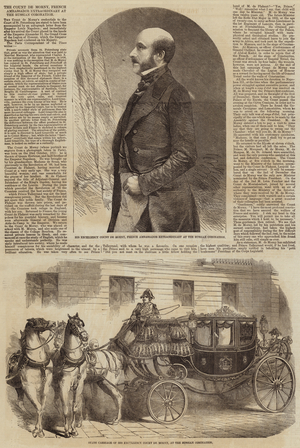 The Count de Morny, French Ambassador Extraordinary at the Russian Coronation (engraving)