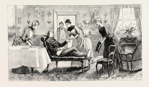 Here I Was Indeed Made Most Comfortable for a Short, a Too Short, Time, 1888 Engraving
