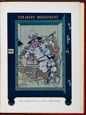 The scarecrow as royal treasurer.