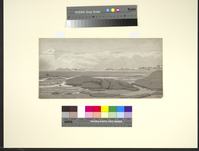 The Beach at Cape Comorin, 1860 (pen & ink with wash on paper)