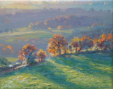 Long Shadows, Gorsey Bank, 2017 (acrylic on canvas)