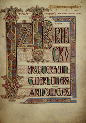 St. John's Gospel; Incipit page