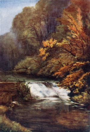Autumn at Frenchay (colour litho)