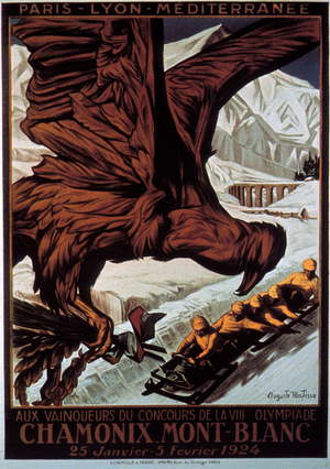 Olympic posters various vintages. Here from Chamonix in 1926 …, 1988 (photo)