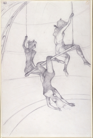The Flying Trapeze, 1899 (pencil on paper)