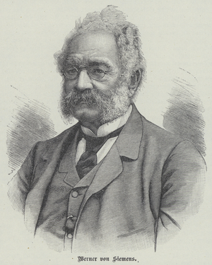 Werner von Siemens, German inventor and industrialist (engraving)