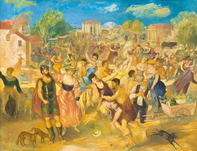 The rape of the Sabines, 1938 (oil on panel)