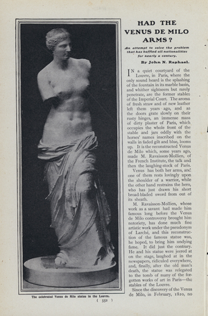 Had the Venus de Milo arms? (b/w photo)