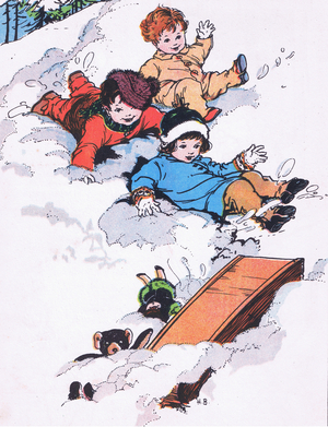 Nobody hurt, from Jolly Days in the Country published by Blackie & Son Ltd, 1949 (colour litho)