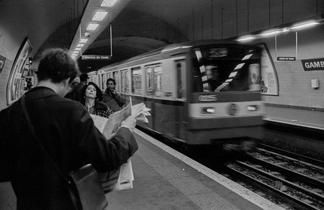 Paris France, Paris, 24 03 1990, Gambetta metro station, 1990 (photo)