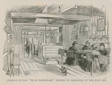 Foreign Jewish Beth Hamidrash (House of Learning) in the East End (engraving)