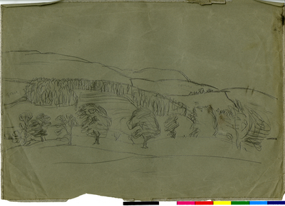 Landscape, c.1920-73 (pencil on paper)