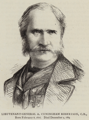 Lieutenant-General A Cuningham Robertson, CB (engraving)