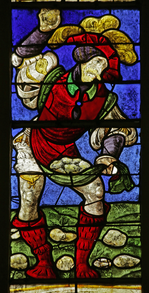 Window depicting the Martyrdom of Saint Stephen (stained glass)